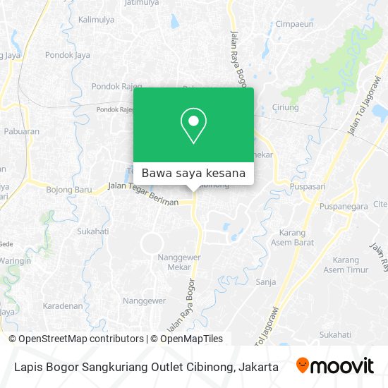 Peta Lapis Bogor Sangkuriang Outlet Cibinong