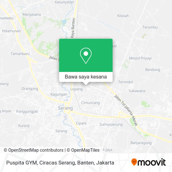 Peta Puspita GYM, Ciracas Serang, Banten