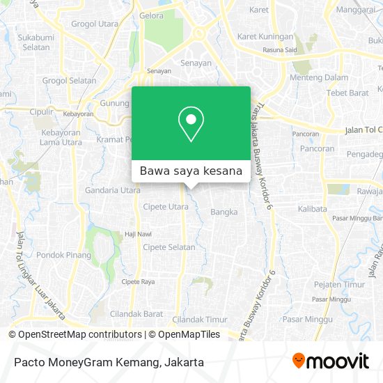 Peta Pacto MoneyGram Kemang