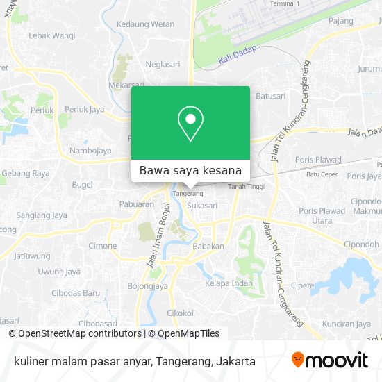 Peta kuliner malam pasar anyar, Tangerang