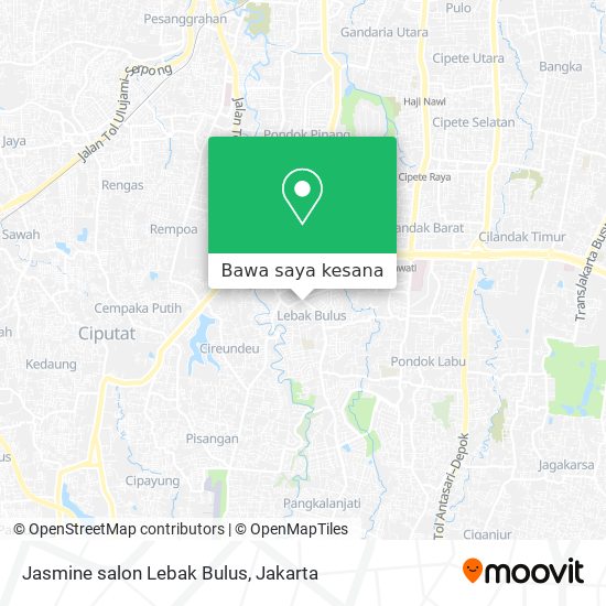 Peta Jasmine salon Lebak Bulus