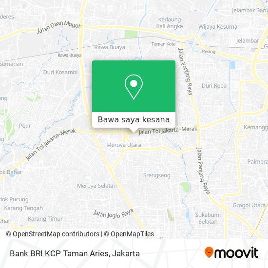 Peta Bank BRI KCP Taman Aries