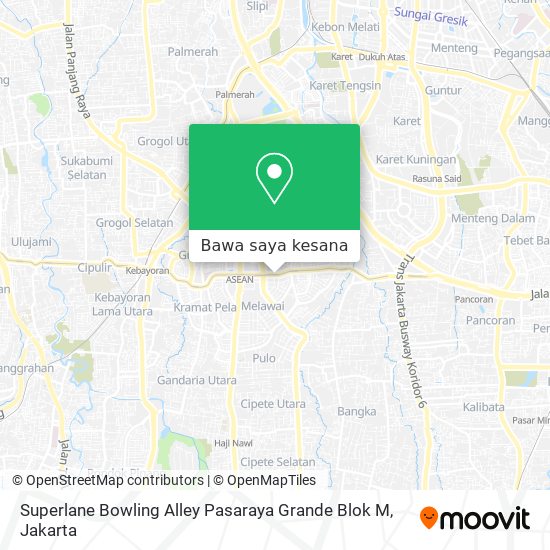 Peta Superlane Bowling Alley Pasaraya Grande Blok M