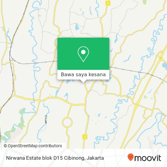 Peta Nirwana Estate blok D15 Cibinong