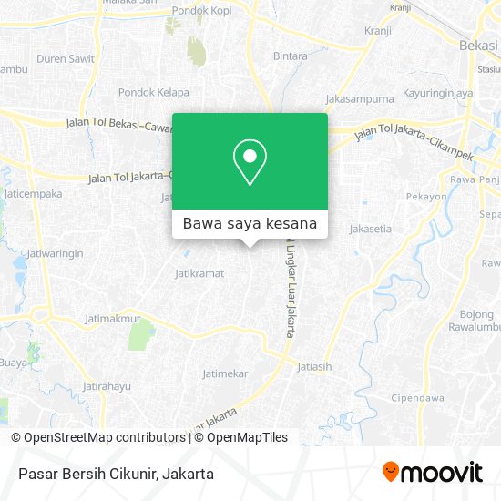 Peta Pasar Bersih Cikunir