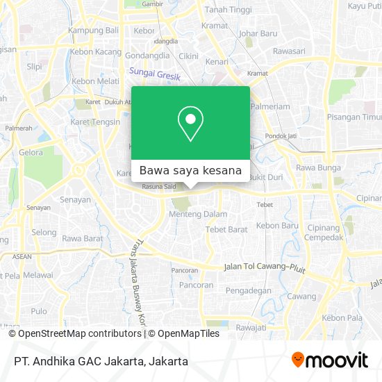 Peta PT. Andhika GAC Jakarta