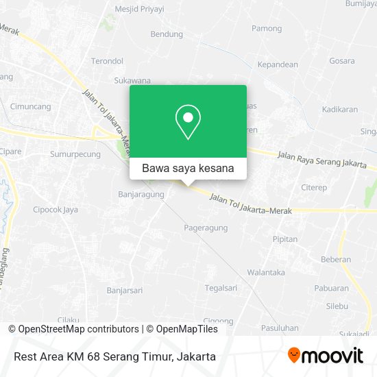 Peta Rest Area KM 68 Serang Timur