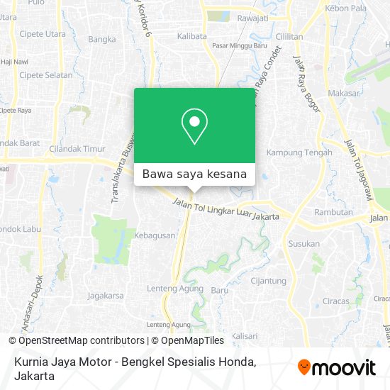 Peta Kurnia Jaya Motor - Bengkel Spesialis Honda