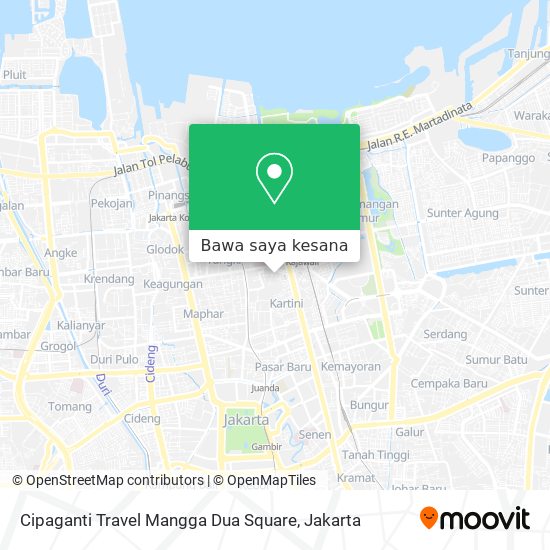 Peta Cipaganti Travel Mangga Dua Square