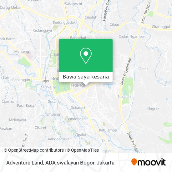 Peta Adventure Land, ADA swalayan Bogor