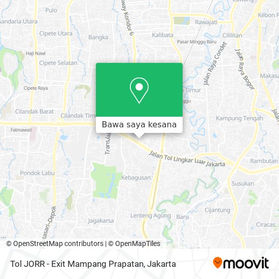 Peta Tol JORR - Exit Mampang Prapatan