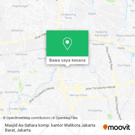 Peta Masjid As-Sahara komp. kantor Walikota Jakarta Barat