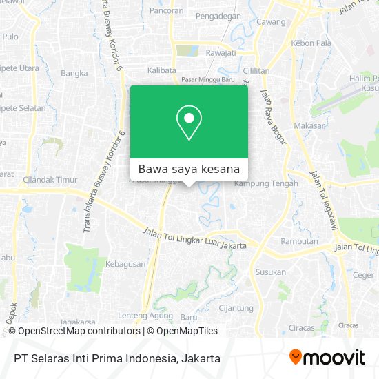Peta PT Selaras Inti Prima Indonesia