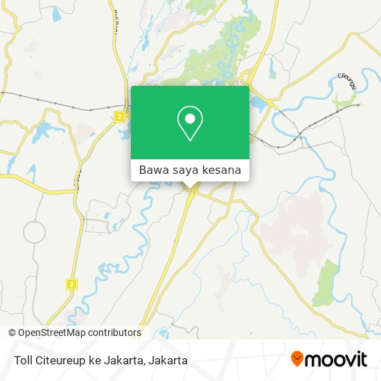 Peta Toll Citeureup ke Jakarta