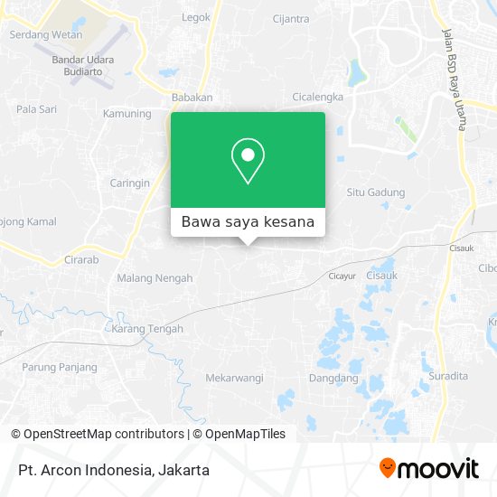Peta Pt. Arcon Indonesia