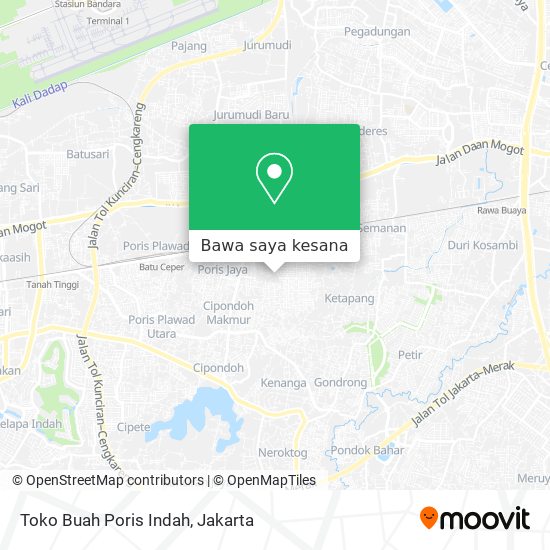 Peta Toko Buah Poris Indah