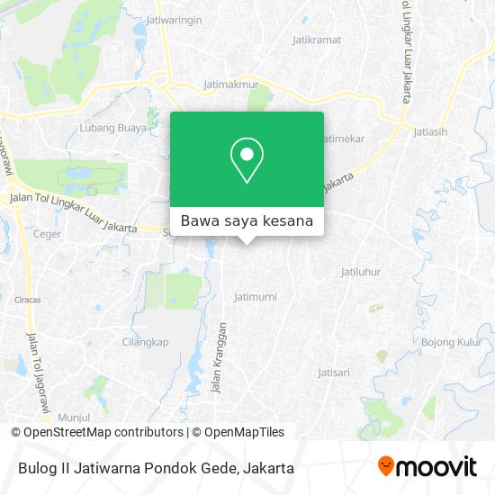 Peta Bulog II Jatiwarna Pondok Gede