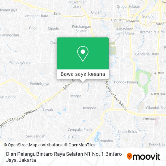 Peta Dian Pelangi, Bintaro Raya Selatan N1 No. 1 Bintaro Jaya