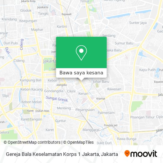 Peta Gereja Bala Keselamatan Korps 1 Jakarta