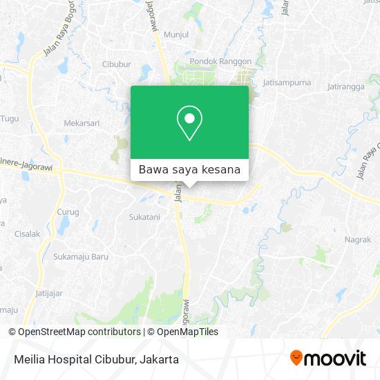 Peta Meilia Hospital Cibubur