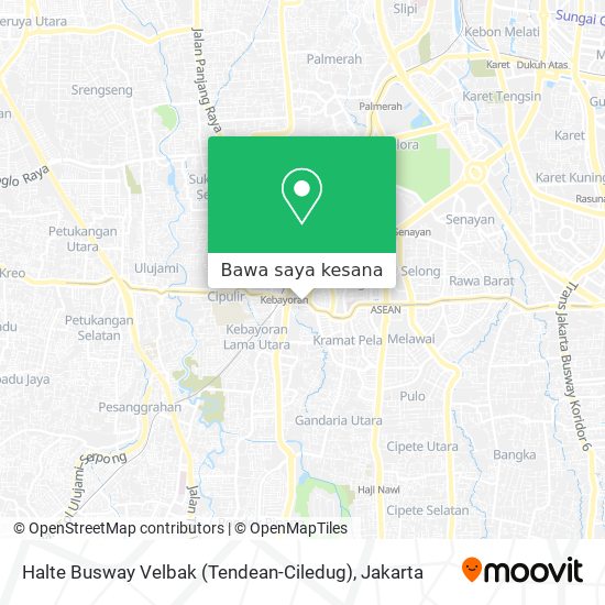 Peta Halte Busway Velbak (Tendean-Ciledug)