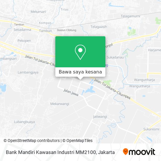 Peta Bank Mandiri Kawasan Industri MM2100