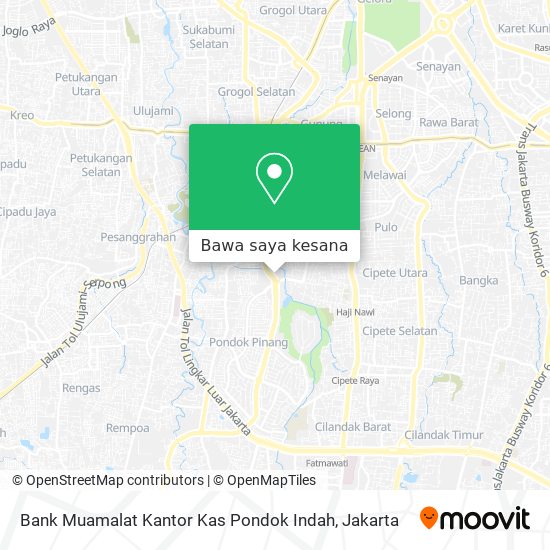 Peta Bank Muamalat Kantor Kas Pondok Indah