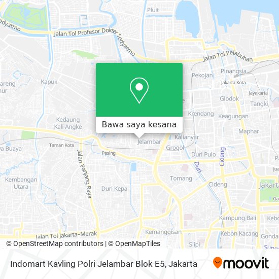 Peta Indomart Kavling Polri Jelambar Blok E5