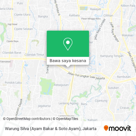 Peta Warung Silva (Ayam Bakar & Soto Ayam)