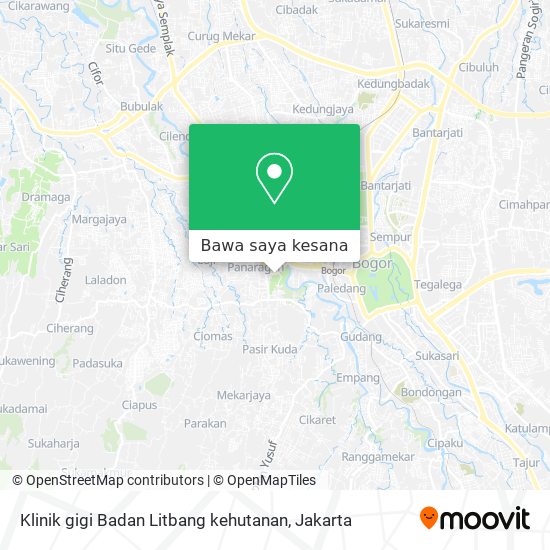 Peta Klinik gigi Badan Litbang kehutanan