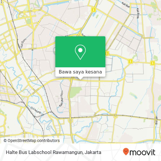 Peta Halte Bus Labschool Rawamangun