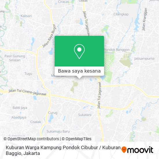 Peta Kuburan Warga Kampung Pondok Cibubur / Kuburan Baggio