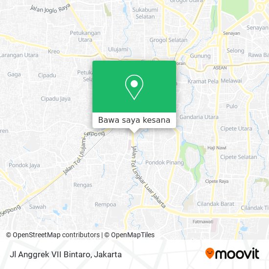 Peta Jl Anggrek VII Bintaro