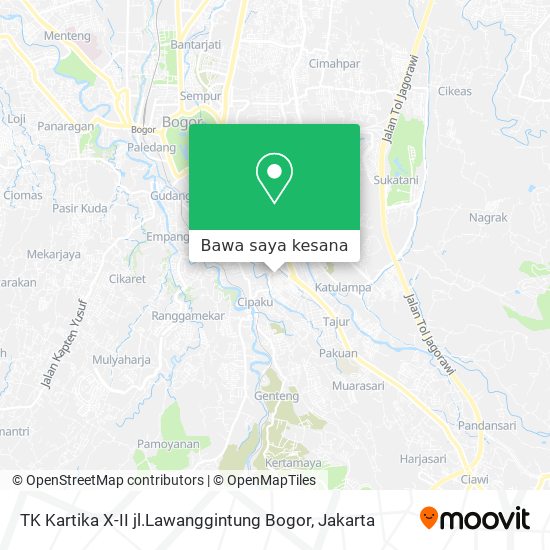 Peta TK Kartika X-II jl.Lawanggintung Bogor