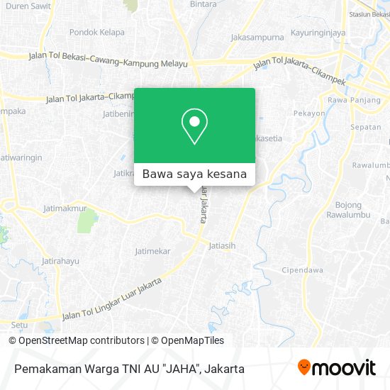 Peta Pemakaman Warga TNI AU "JAHA"