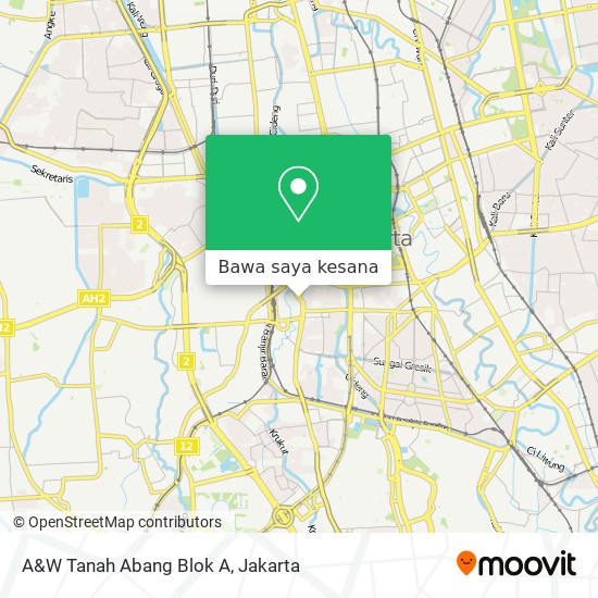 Peta A&W Tanah Abang Blok A