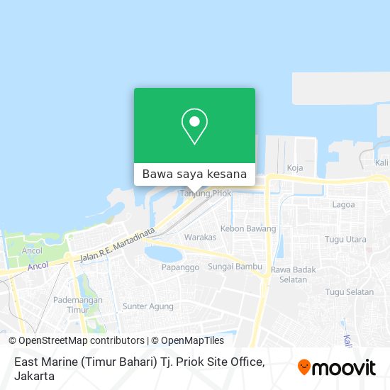 Peta East Marine (Timur Bahari) Tj. Priok Site Office
