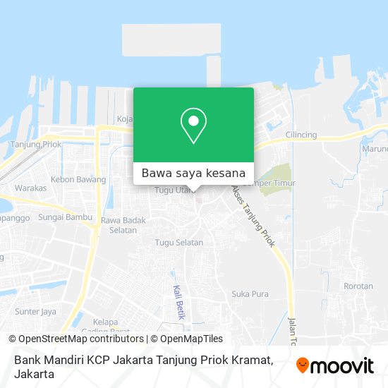 Peta Bank Mandiri KCP Jakarta Tanjung Priok Kramat