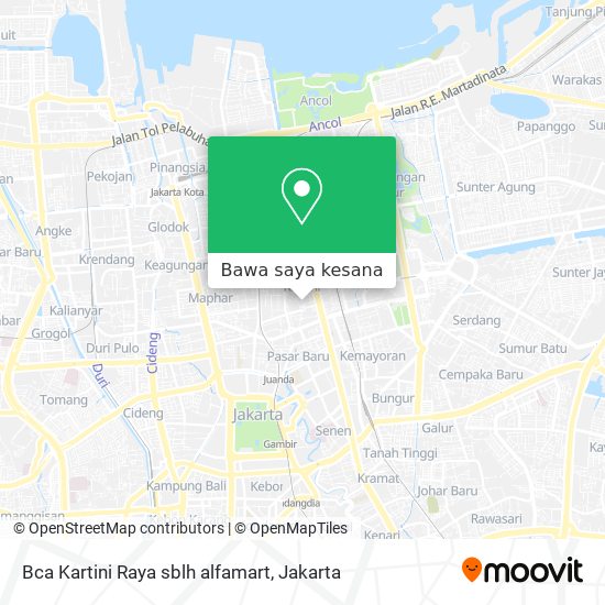 Peta Bca Kartini Raya sblh alfamart