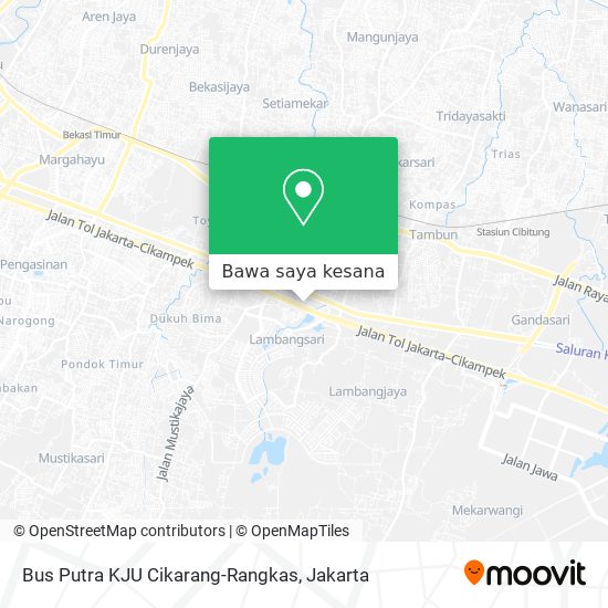 Peta Bus Putra KJU Cikarang-Rangkas