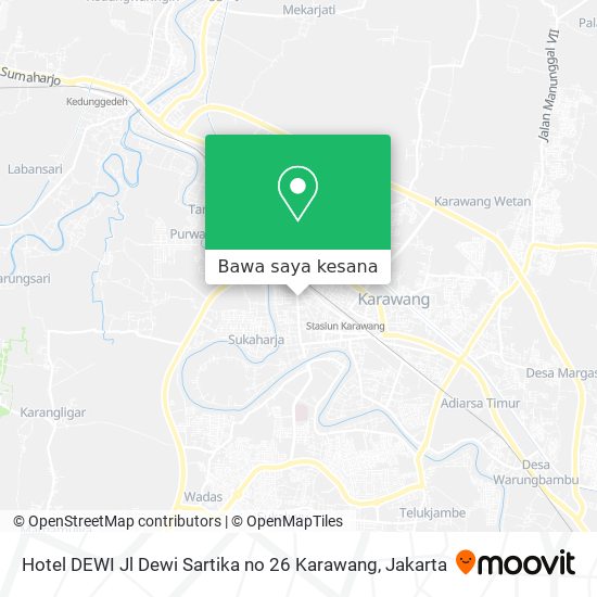 Peta Hotel DEWI Jl Dewi Sartika no 26 Karawang