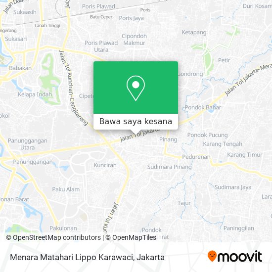 Peta Menara Matahari Lippo Karawaci