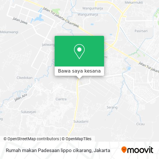 Peta Rumah makan Padesaan lippo cikarang