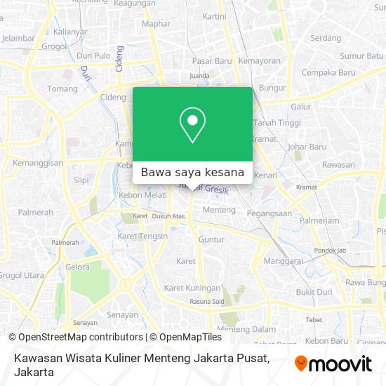 Peta Kawasan Wisata Kuliner Menteng Jakarta Pusat