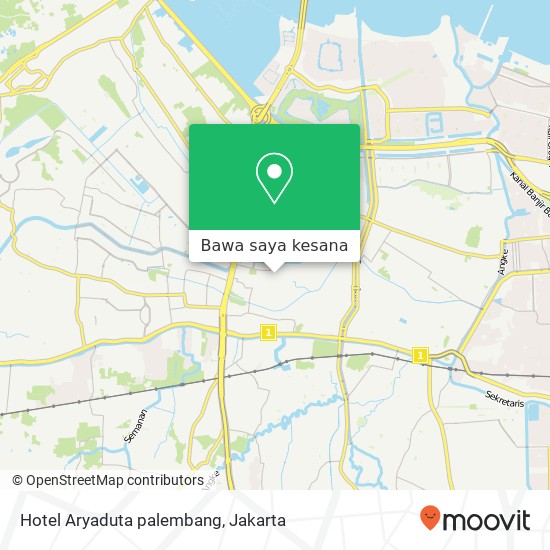 Peta Hotel Aryaduta palembang