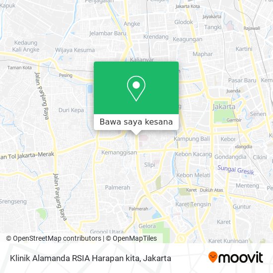 Peta Klinik Alamanda RSIA Harapan kita