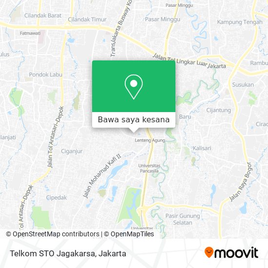 Peta Telkom STO Jagakarsa
