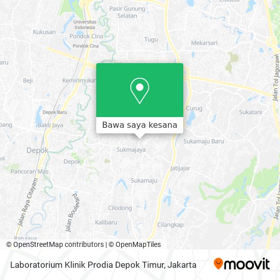 Peta Laboratorium Klinik Prodia Depok Timur