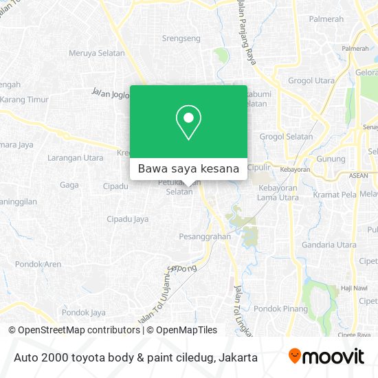 Peta Auto 2000 toyota body & paint ciledug