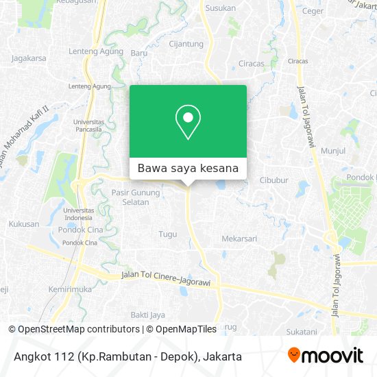 Peta Angkot 112 (Kp.Rambutan - Depok)